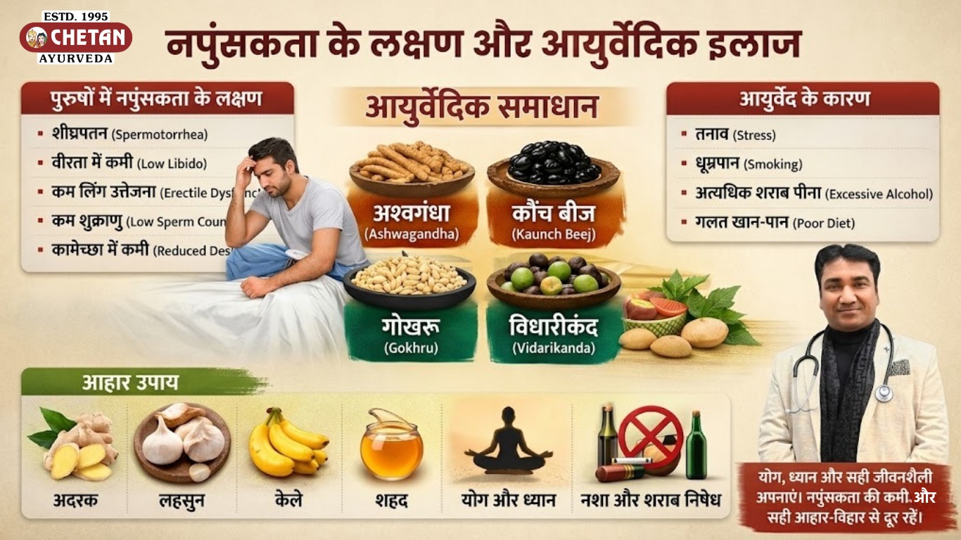 नपुंसकता के लक्षण और आयुर्वेदिक इलाज | पुरुष कमजोरी का आयुर्वेदिक समाधान