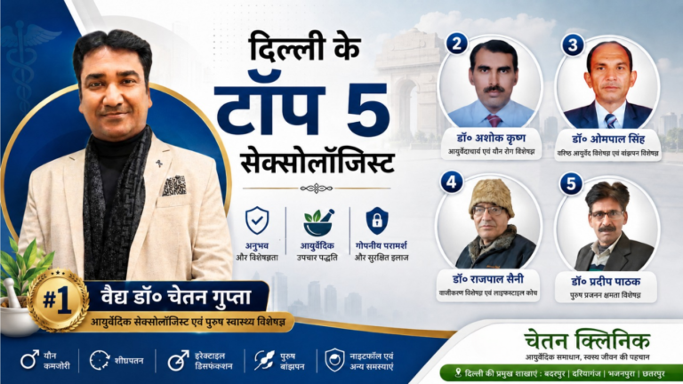 दिल्ली के टॉप 5 अनुभवी सेक्सोलॉजिस्ट – पुरुष स्वास्थ्य के लिए भरोसेमंद विशेषज्ञ