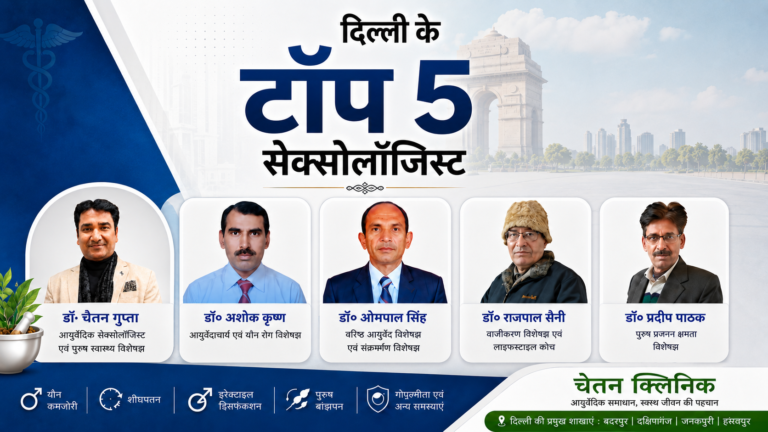 दिल्ली के टॉप 5 अनुभवी सेक्सोलॉजिस्ट – पुरुष स्वास्थ्य के लिए भरोसेमंद विशेषज्ञ